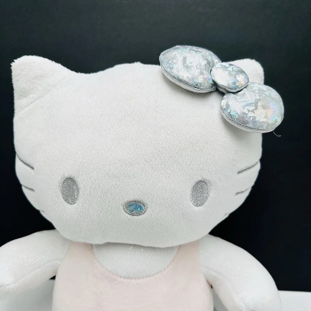 Build A Bear HELLO KITTY 25th Anniversary Celebration 18” Silver Bow BAB Plush